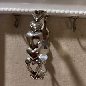 Brighton Silver Heart Bangle Bracelet